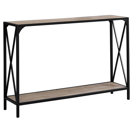 MONARCH SPECIALTIES Accent Table - 48"L / Dark Taupe / Black Hall Console I 2125
